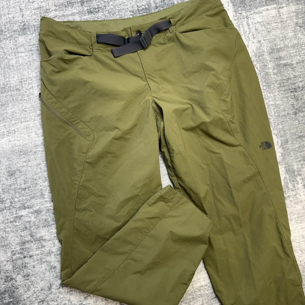 The North Face Paramount Pants Men 40 Olive Green Belted Hiking Climbing Camping